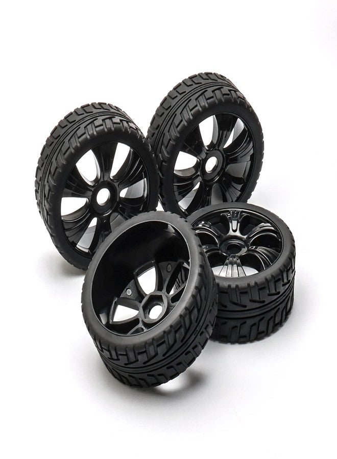 JIUWU RC Off-Road Buggy 1:8 Hex 17mm 6 Spoke Wheel Rims H Thread Pattern Tyre Tires Black - Image 5